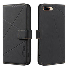 Load image into Gallery viewer, Geometric Pattern RFID Leather Phone Case, For iPhone XR, For iPhone XS Max, For iPhone 6 Plus / 7 Plus / 8 Plus