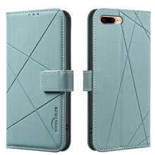 Load image into Gallery viewer, Geometric Pattern RFID Leather Phone Case, For iPhone XR, For iPhone XS Max, For iPhone 6 Plus / 7 Plus / 8 Plus