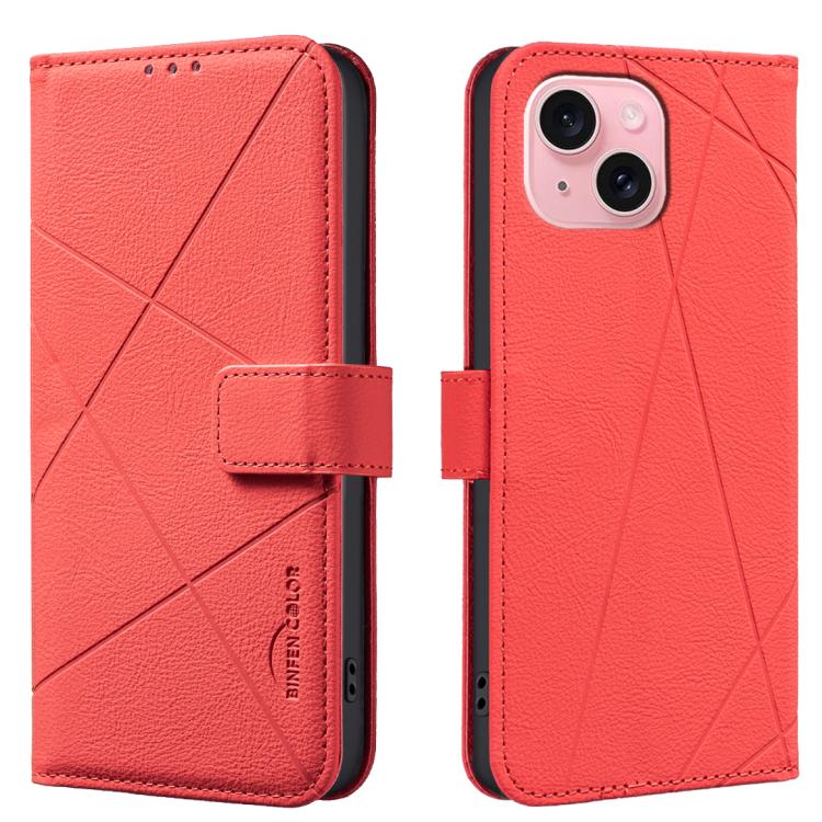 Geometric Pattern RFID Leather Phone Case, For iPhone 16, For iPhone 15 Pro Max, For iPhone 15 Pro, For iPhone 14 Plus / 15 Plus, For iPhone 15, For iPhone 13 / 14, For iPhone 14 Pro, For iPhone 14 Pro Max
