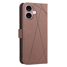 Load image into Gallery viewer, Geometric Pattern RFID Leather Phone Case, For iPhone 16, For iPhone 15 Pro Max, For iPhone 15 Pro, For iPhone 14 Plus / 15 Plus, For iPhone 15, For iPhone 13 / 14, For iPhone 14 Pro, For iPhone 14 Pro Max