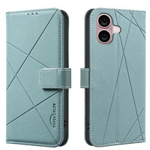 Load image into Gallery viewer, Geometric Pattern RFID Leather Phone Case, For iPhone 16, For iPhone 15 Pro Max, For iPhone 15 Pro, For iPhone 14 Plus / 15 Plus, For iPhone 15, For iPhone 13 / 14, For iPhone 14 Pro, For iPhone 14 Pro Max