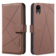 Load image into Gallery viewer, Geometric Pattern RFID Leather Phone Case, For iPhone XR, For iPhone XS Max, For iPhone 6 Plus / 7 Plus / 8 Plus