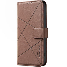 Load image into Gallery viewer, Geometric Pattern RFID Leather Phone Case, For iPhone XR, For iPhone XS Max, For iPhone 6 Plus / 7 Plus / 8 Plus