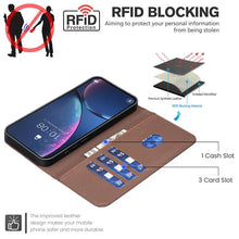 Load image into Gallery viewer, Geometric Pattern RFID Leather Phone Case, For iPhone XR, For iPhone XS Max, For iPhone 6 Plus / 7 Plus / 8 Plus