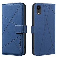 Load image into Gallery viewer, Geometric Pattern RFID Leather Phone Case, For iPhone XR, For iPhone XS Max, For iPhone 6 Plus / 7 Plus / 8 Plus