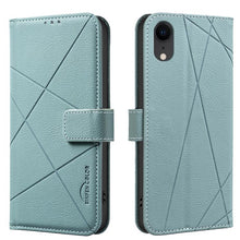 Load image into Gallery viewer, Geometric Pattern RFID Leather Phone Case, For iPhone XR, For iPhone XS Max, For iPhone 6 Plus / 7 Plus / 8 Plus
