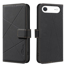 Load image into Gallery viewer, Geometric Pattern RFID Leather Phone Case, For iPhone 16e / 17e, For iPhone 17 Pro Max, For iPhone 17 Pro, For iPhone 17, For iPhone Air, For iPhone 16 Pro Max, For iPhone 16 Pro, For iPhone 16 Plus