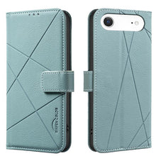 Load image into Gallery viewer, Geometric Pattern RFID Leather Phone Case, For iPhone 16e / 17e, For iPhone 17 Pro Max, For iPhone 17 Pro, For iPhone 17, For iPhone Air, For iPhone 16 Pro Max, For iPhone 16 Pro, For iPhone 16 Plus