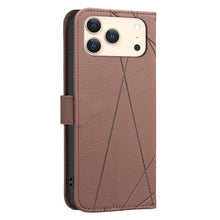 Load image into Gallery viewer, Geometric Pattern RFID Leather Phone Case, For iPhone 18 Pro/17 Pro, For iPhone 18 Pro Max/17 Pro Max, For iPhone 16e / 17e, For iPhone 17, For iPhone Air, For iPhone 16 Pro Max, For iPhone 16 Pro, For iPhone 16 Plus