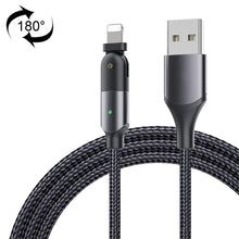 Load image into Gallery viewer, 2.4A USB to 8 Pin 180 Degree Rotating Elbow Charging Cable, 1.2m 8 Pin, 2m 8 Pin