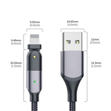 Load image into Gallery viewer, 2.4A USB to 8 Pin 180 Degree Rotating Elbow Charging Cable, 1.2m 8 Pin, 2m 8 Pin