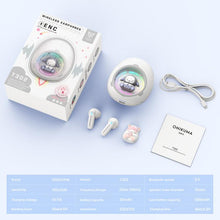 Load image into Gallery viewer, ONIKUMA T302 RGB Cute Unique Doll BT 5.4 Wireless Earphones, White, Pink