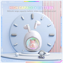 Load image into Gallery viewer, ONIKUMA T302 RGB Cute Unique Doll BT 5.4 Wireless Earphones, White, Pink