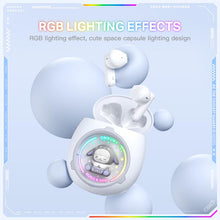 Load image into Gallery viewer, ONIKUMA T302 RGB Cute Unique Doll BT 5.4 Wireless Earphones, White, Pink