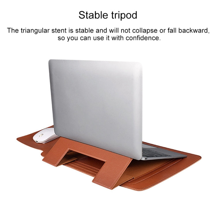 PU05 Sleeve Leather Case Carrying Bag with Small Storage Bag, for 13.3 inch Laptop, for 14.1 inch Laptop, for 15.4 inch Laptop
