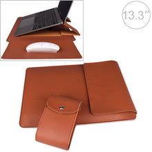 Load image into Gallery viewer, PU05 Sleeve Leather Case Carrying Bag with Small Storage Bag, for 13.3 inch Laptop, for 14.1 inch Laptop, for 15.4 inch Laptop