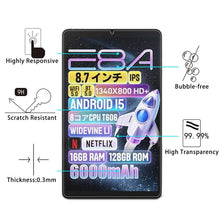 Load image into Gallery viewer, 25pcs 9H 0.3mm Explosion-proof Tempered Glass Film, For Zuleisy E8A 8.7