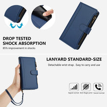 Load image into Gallery viewer, Magnetic Closure 9 Card Slots Zipper Leather Case with Hand Strap, For iPhone 11 Pro Max, For iPhone 11, For iPhone 11 Pro, For iPhone XS / X, For iPhone XR, For iPhone XS Max, For iPhone 8 Plus / 7 Plus