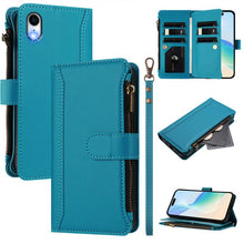 Load image into Gallery viewer, Magnetic Closure 9 Card Slots Zipper Leather Case with Hand Strap, For iPhone 11 Pro Max, For iPhone 11, For iPhone 11 Pro, For iPhone XS / X, For iPhone XR, For iPhone XS Max, For iPhone 8 Plus / 7 Plus