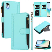 Load image into Gallery viewer, Magnetic Closure 9 Card Slots Zipper Leather Case with Hand Strap, For iPhone 11 Pro Max, For iPhone 11, For iPhone 11 Pro, For iPhone XS / X, For iPhone XR, For iPhone XS Max, For iPhone 8 Plus / 7 Plus