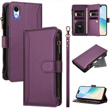Load image into Gallery viewer, Magnetic Closure 9 Card Slots Zipper Leather Case with Hand Strap, For iPhone 11 Pro Max, For iPhone 11, For iPhone 11 Pro, For iPhone XS / X, For iPhone XR, For iPhone XS Max, For iPhone 8 Plus / 7 Plus