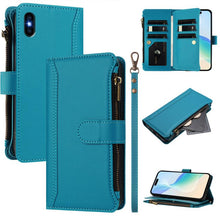 Load image into Gallery viewer, Magnetic Closure 9 Card Slots Zipper Leather Case with Hand Strap, For iPhone 11 Pro Max, For iPhone 11, For iPhone 11 Pro, For iPhone XS / X, For iPhone XR, For iPhone XS Max, For iPhone 8 Plus / 7 Plus