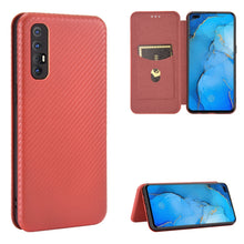 Load image into Gallery viewer, Carbon Fiber Texture Magnetic Horizontal Flip TPU + PC + PU Leather Case with Card Slot &amp; Lanyard