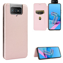 Load image into Gallery viewer, Carbon Fiber Texture Magnetic Horizontal Flip TPU + PC + PU Leather Case with Card Slot &amp; Lanyard