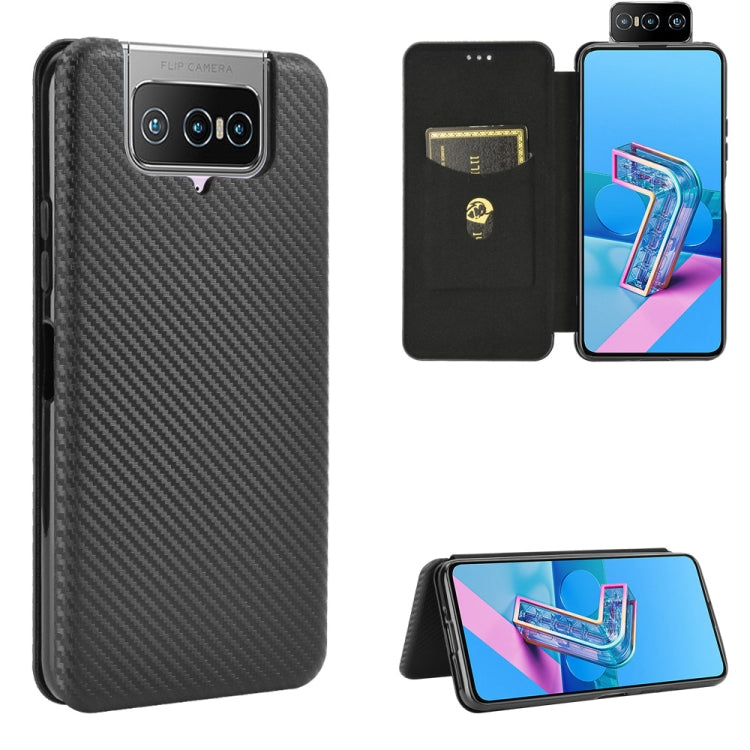 Carbon Fiber Texture Magnetic Horizontal Flip TPU + PC + PU Leather Case with Card Slot & Lanyard