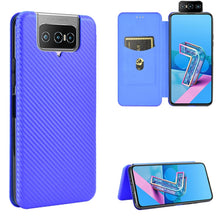 Load image into Gallery viewer, Carbon Fiber Texture Magnetic Horizontal Flip TPU + PC + PU Leather Case with Card Slot &amp; Lanyard