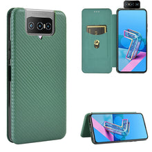 Load image into Gallery viewer, Carbon Fiber Texture Magnetic Horizontal Flip TPU + PC + PU Leather Case with Card Slot &amp; Lanyard