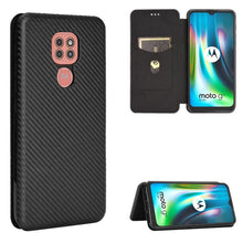 Load image into Gallery viewer, Carbon Fiber Texture Magnetic Horizontal Flip TPU + PC + PU Leather Case with Card Slot &amp; Lanyard