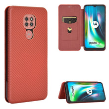Load image into Gallery viewer, Carbon Fiber Texture Magnetic Horizontal Flip TPU + PC + PU Leather Case with Card Slot &amp; Lanyard