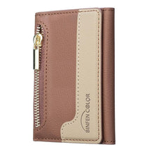 Load image into Gallery viewer, Zipper Leather Horizontal Magnetic Wallet Card Bag Case