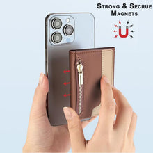 Load image into Gallery viewer, Zipper Leather Horizontal Magnetic Wallet Card Bag Case