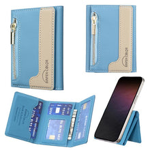 Load image into Gallery viewer, Zipper Leather Horizontal Magnetic Wallet Card Bag Case