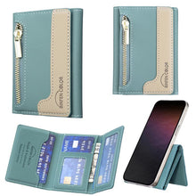 Load image into Gallery viewer, Zipper Leather Horizontal Magnetic Wallet Card Bag Case