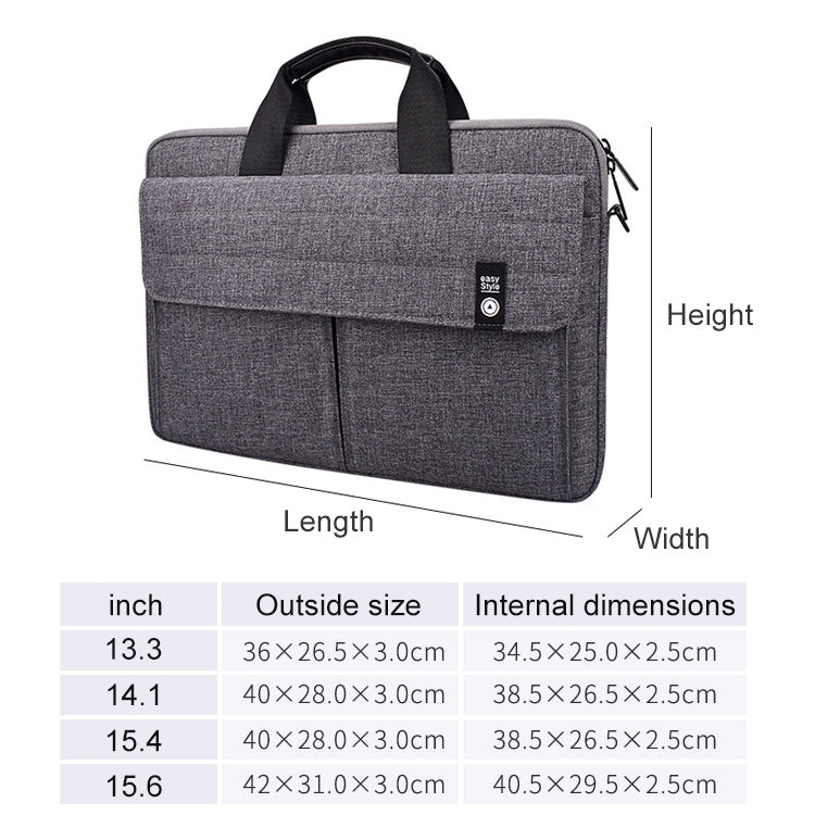 ST08 Handheld Briefcase Carrying Storage Bag without Shoulder Strap, for 13.3 inch Laptop, for 14.1 inch Laptop, for 15.4 inch Laptop, for 15.6 inch Laptop