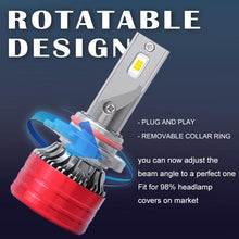 Load image into Gallery viewer, 2pcs 25W 2500lm 6000K Car LED Headlight Bulb, 9004, 9005, 9006, 9007, H1, H4, H7, H11, H13