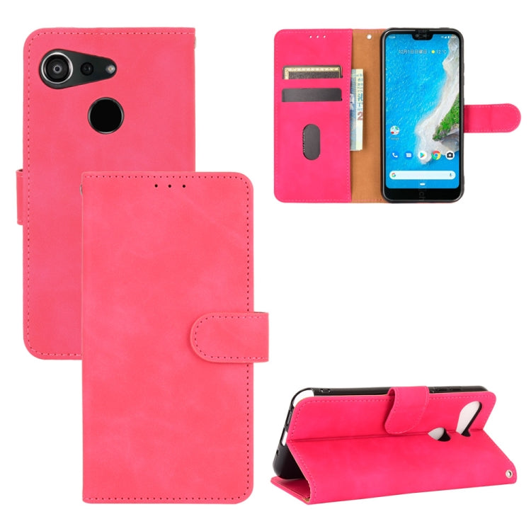 Solid Color Skin Feel Magnetic Buckle Horizontal Flip Calf Texture PU Leather Case with Holder & Card Slots & Wallet