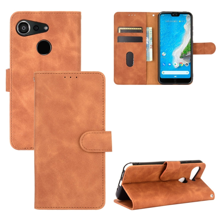 Solid Color Skin Feel Magnetic Buckle Horizontal Flip Calf Texture PU Leather Case with Holder & Card Slots & Wallet