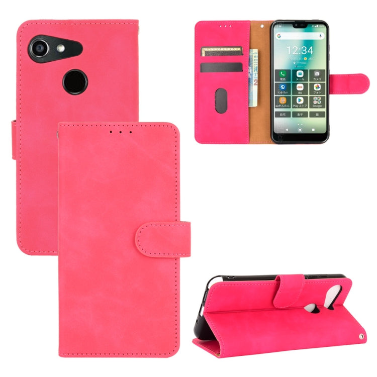 Solid Color Skin Feel Magnetic Buckle Horizontal Flip Calf Texture PU Leather Case with Holder & Card Slots & Wallet