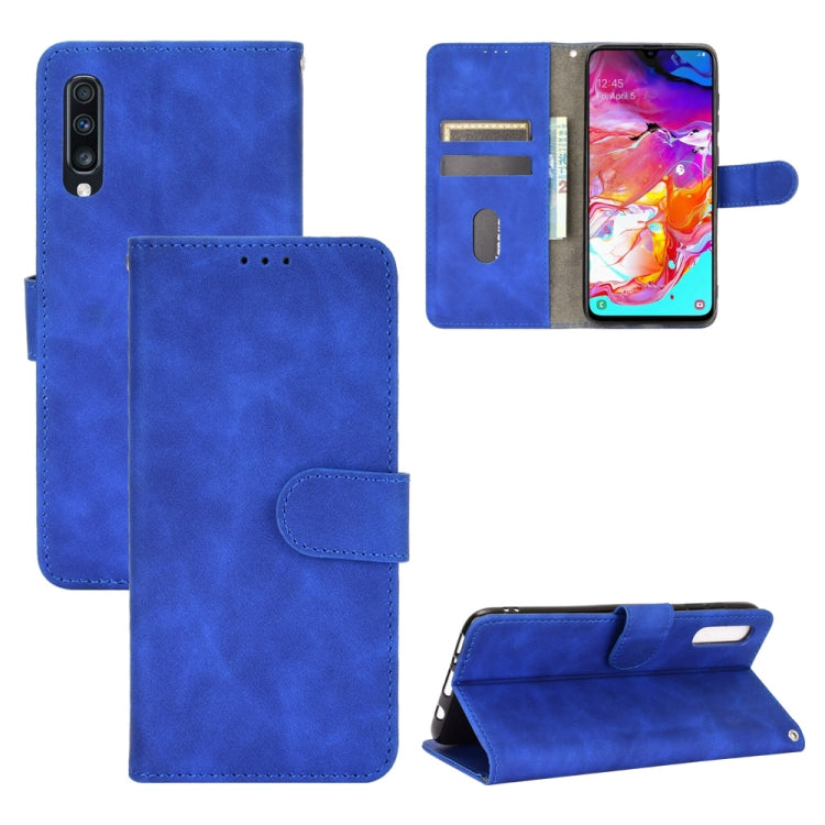 Solid Color Skin Feel Magnetic Buckle Horizontal Flip Calf Texture PU Leather Case with Holder & Card Slots & Wallet