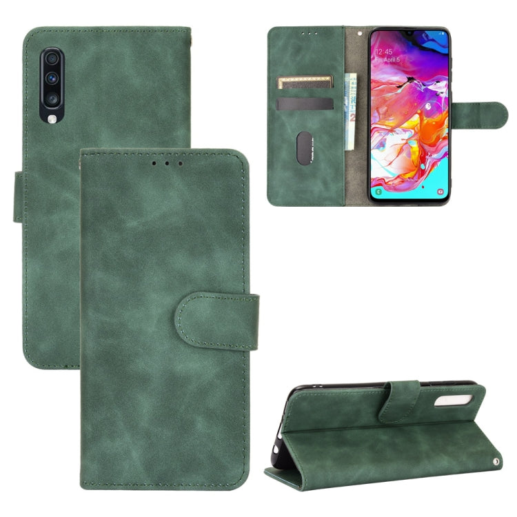 Solid Color Skin Feel Magnetic Buckle Horizontal Flip Calf Texture PU Leather Case with Holder & Card Slots & Wallet