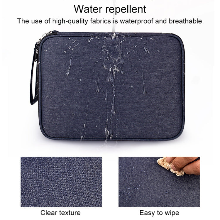 SM01 Multi-function Waterproof Double Layer Data Cable Earphone U Disk Digital Accessories Storage Bag, Size: L, Size: L(Black), Size: L(Navy Blue)