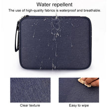 Load image into Gallery viewer, SM01 Multi-function Waterproof Double Layer Data Cable Earphone U Disk Digital Accessories Storage Bag, Size: L, Size: L(Black), Size: L(Navy Blue)