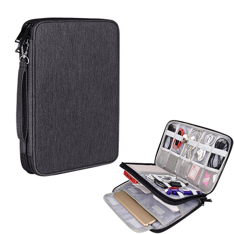SM01 Multi-function Waterproof Double Layer Data Cable Earphone U Disk Digital Accessories Storage Bag, Size: S, Size: S(Pink), Size: S(Black)