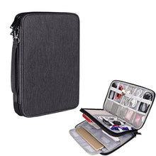 Load image into Gallery viewer, SM01 Multi-function Waterproof Double Layer Data Cable Earphone U Disk Digital Accessories Storage Bag, Size: S, Size: S(Pink), Size: S(Black)
