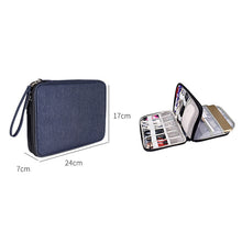 Load image into Gallery viewer, SM01 Multi-function Waterproof Double Layer Data Cable Earphone U Disk Digital Accessories Storage Bag, Size: S, Size: S(Pink), Size: S(Black)