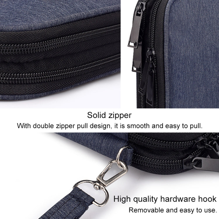 SM01 Multi-function Waterproof Double Layer Data Cable Earphone U Disk Digital Accessories Storage Bag, Size: S, Size: S(Pink), Size: S(Black)